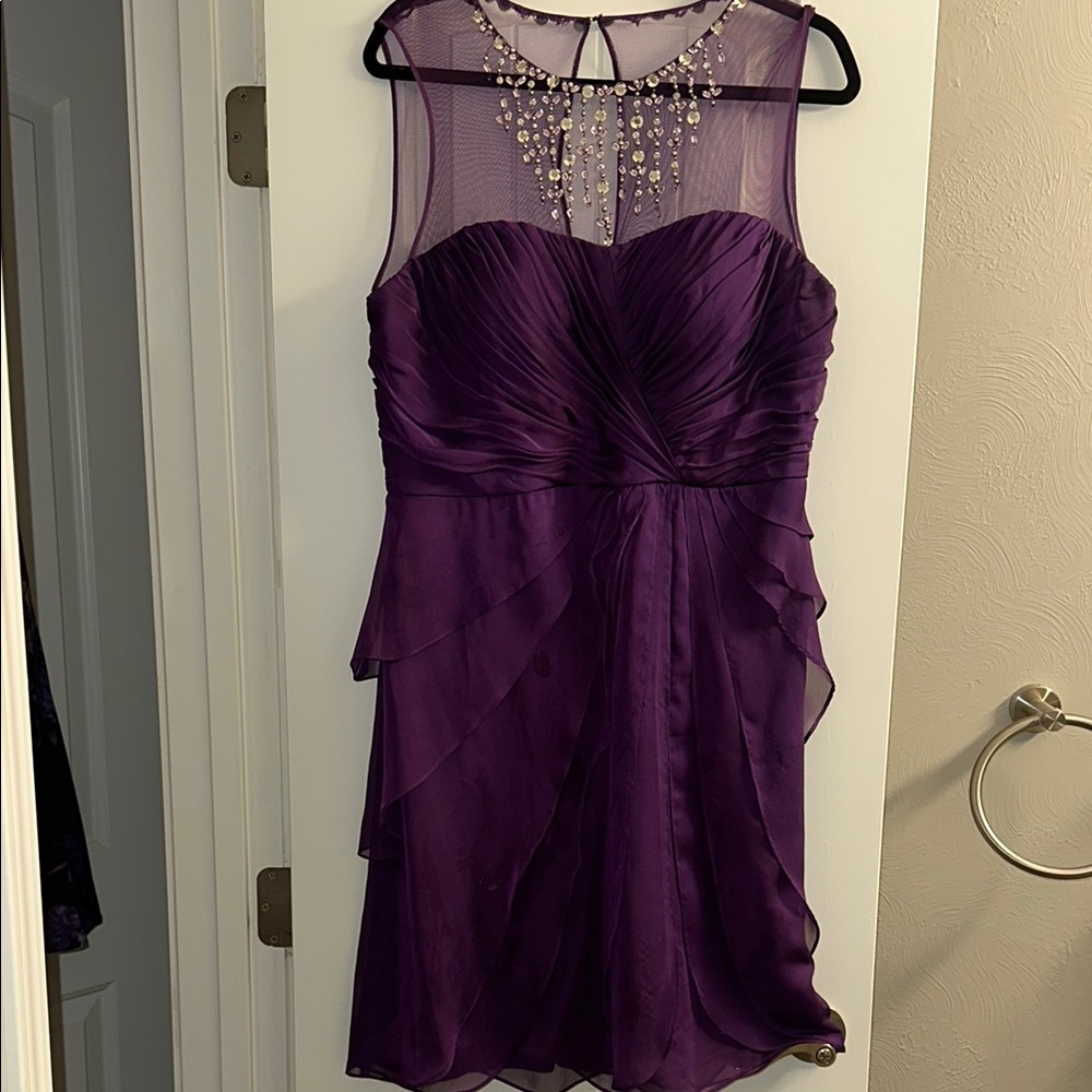 Elegant Purple Sleeveless Dress